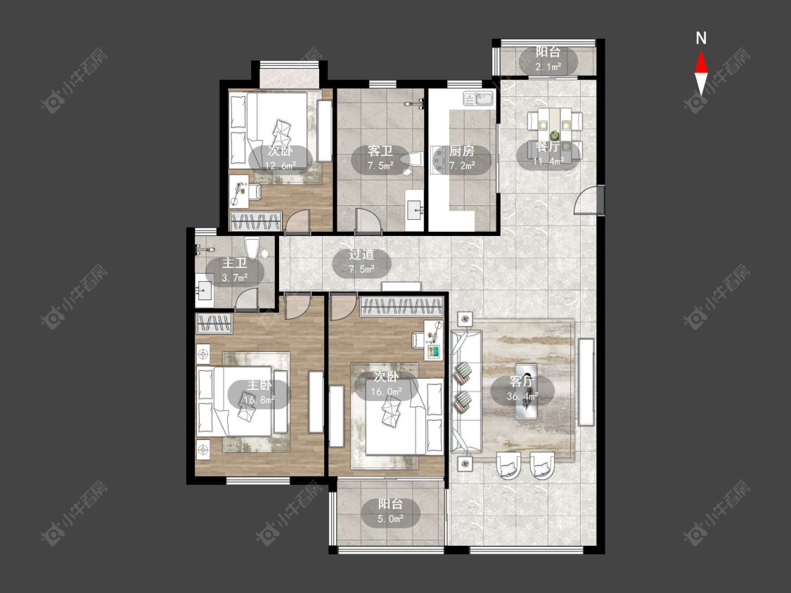 常州金源福地在售二手房源户型图_小牛看房