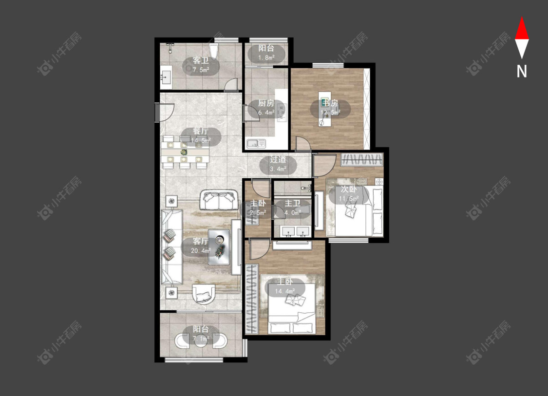 常州怡康花园在售二手房源户型图_小牛看房