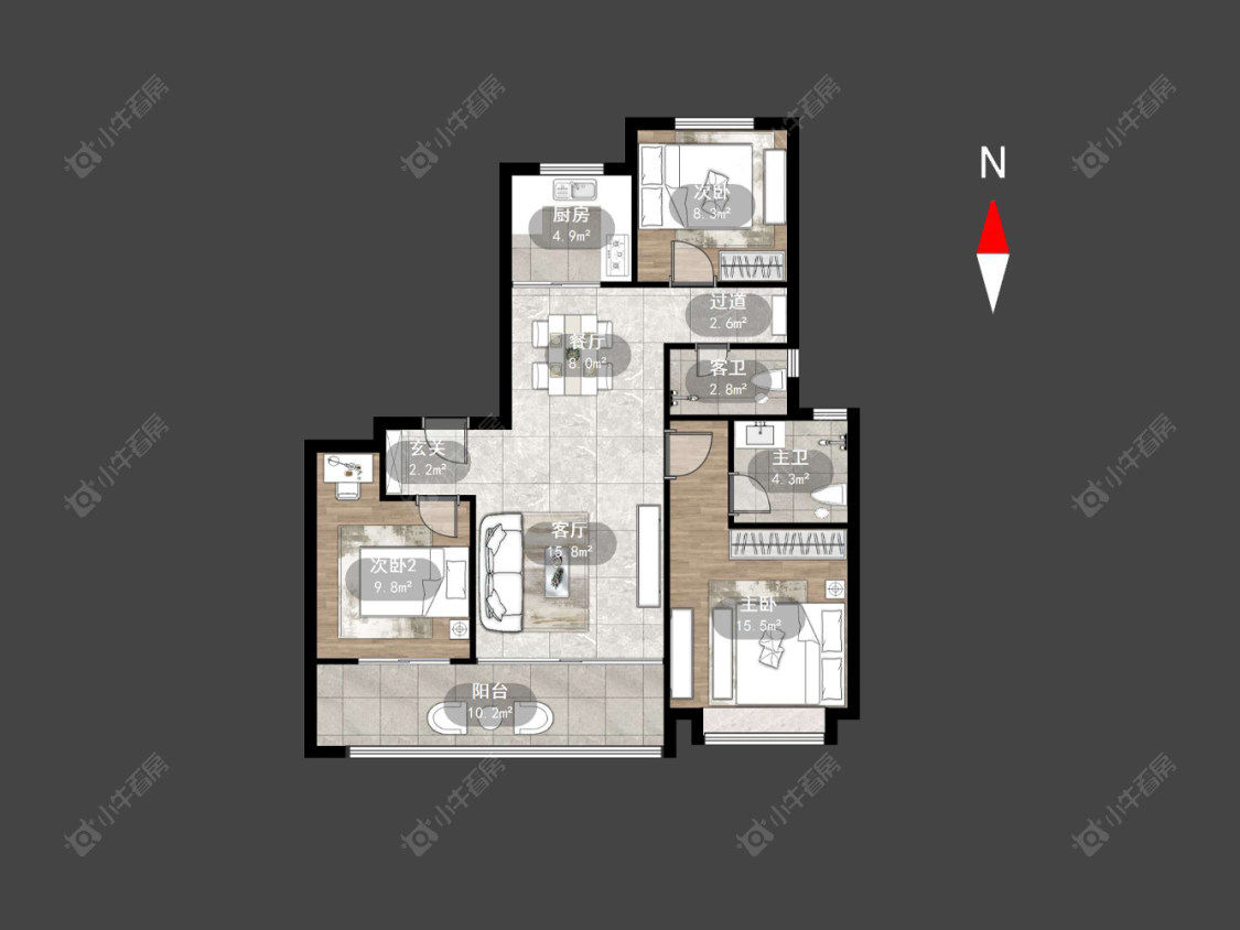 常州佳源悦府在售二手房源户型图_小牛看房