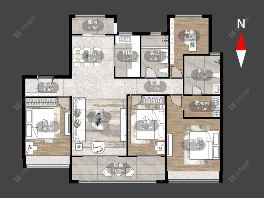常州新城公馆荣域在售二手房源户型图_小牛看房