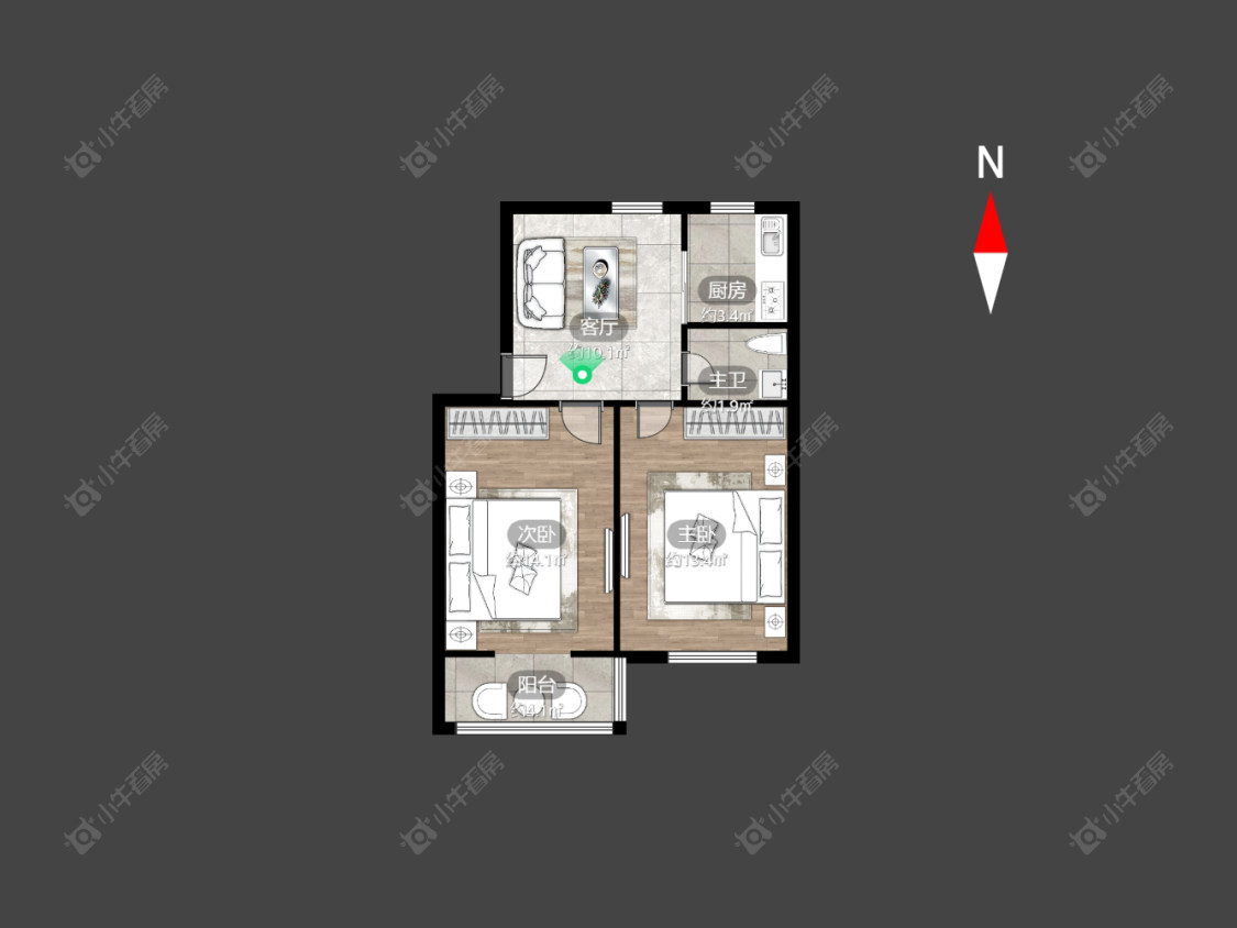 常州邮电路在售二手房源户型图_小牛看房