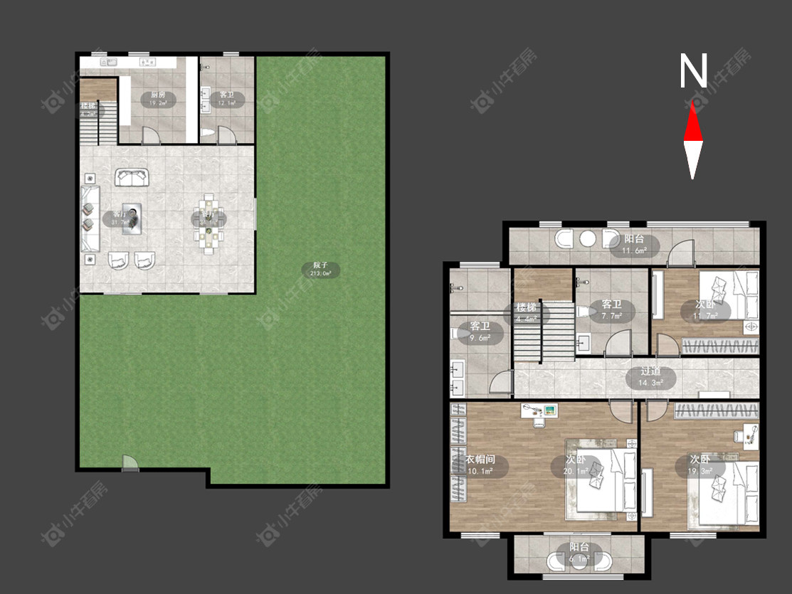 常州高成天鹅湖别墅区在售二手房源户型图_小牛看房