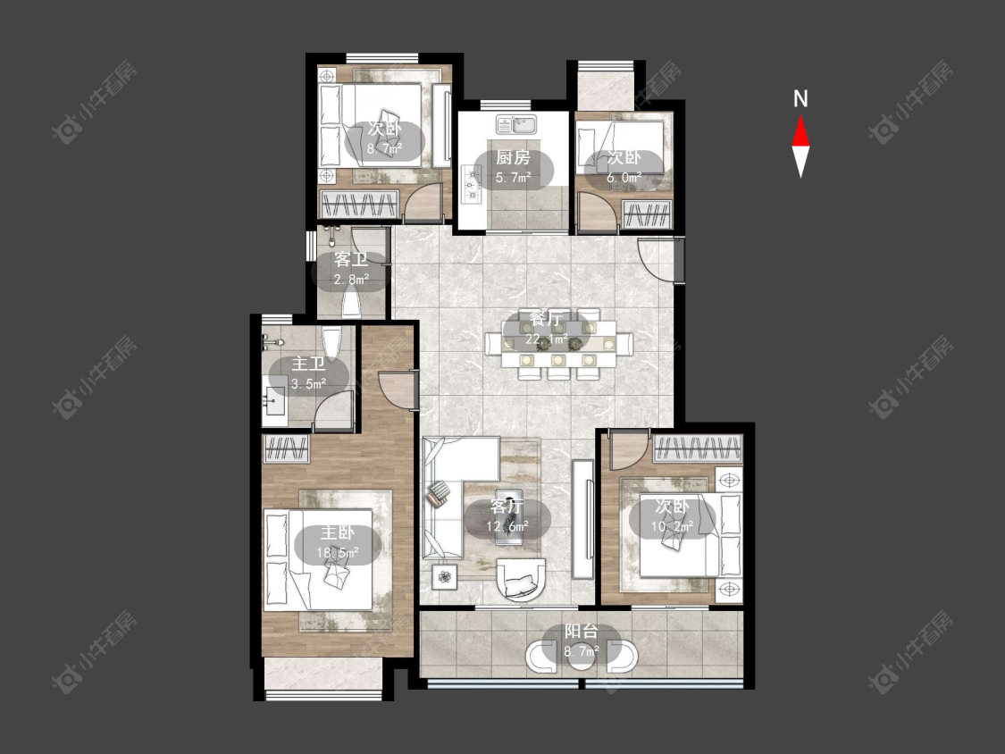 常州栖湖春秋在售二手房源户型图_小牛看房