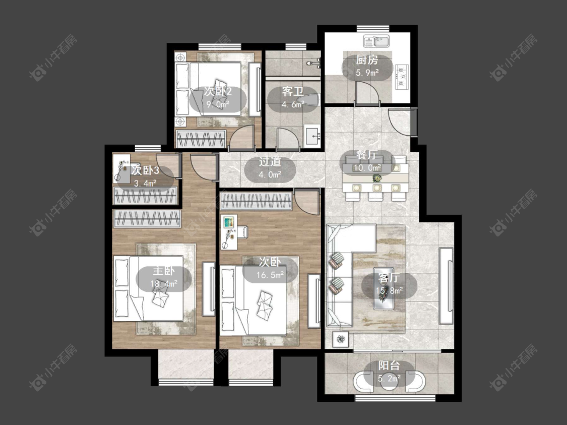 常州新景花苑四期在售二手房源户型图_小牛看房