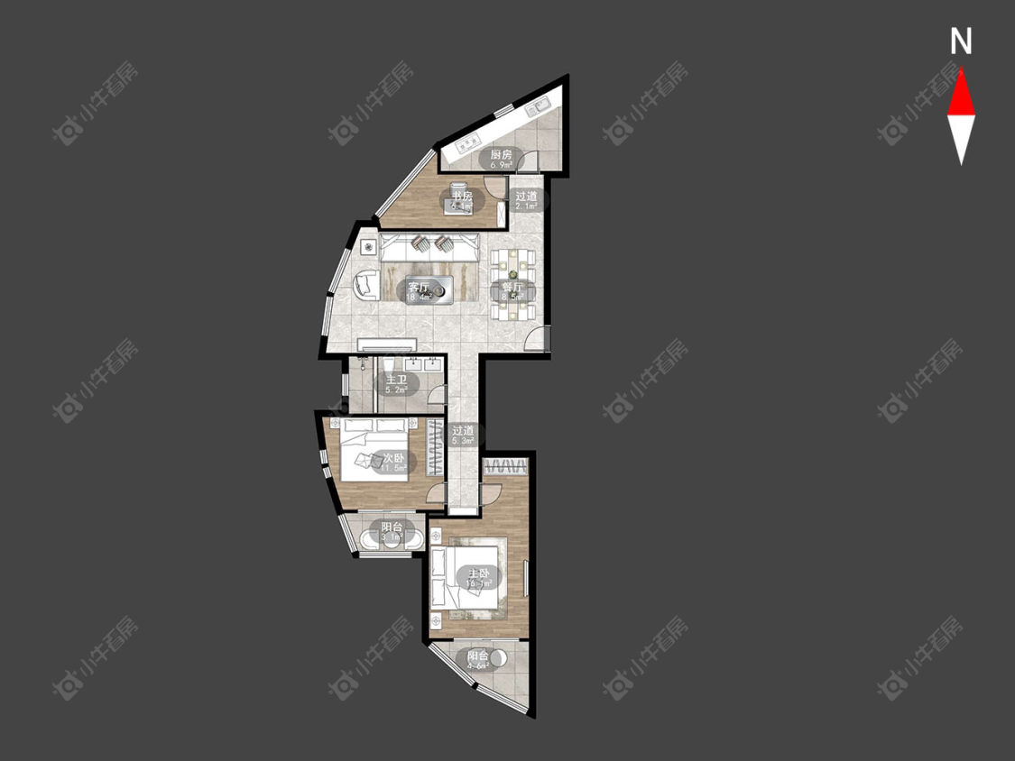 御源林城西区房源户型图 常州御源林城西区在售二手房源户型图_小牛看房