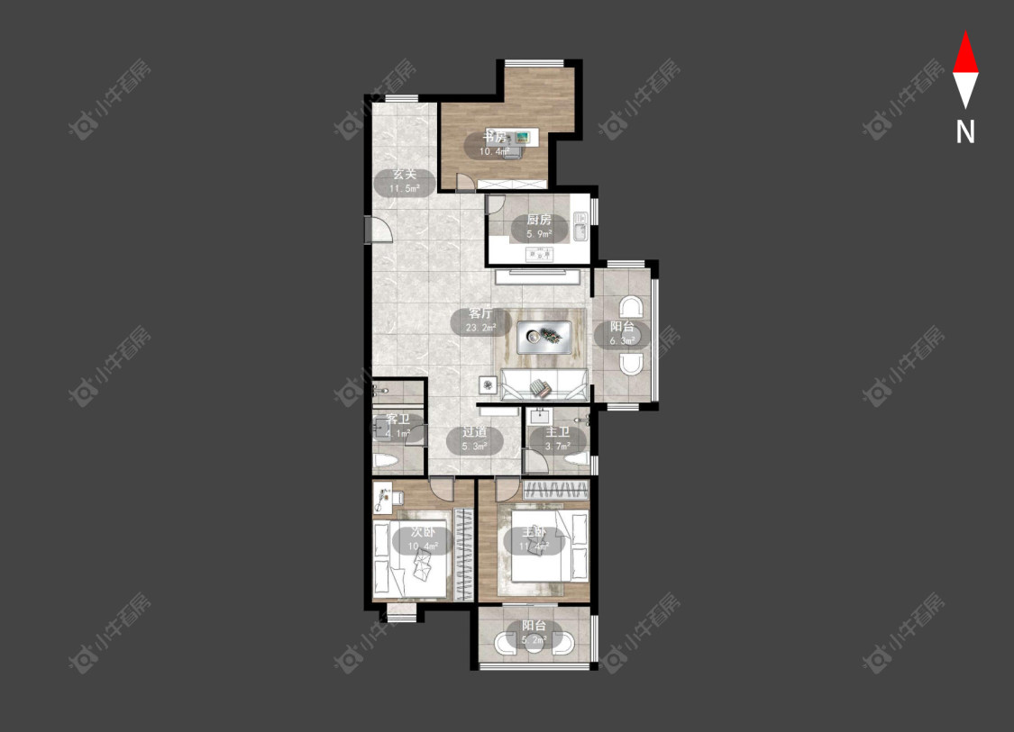 九洲新世界花苑房源户型图 常州九洲新世界花苑在售二手房源户型图_小牛看房