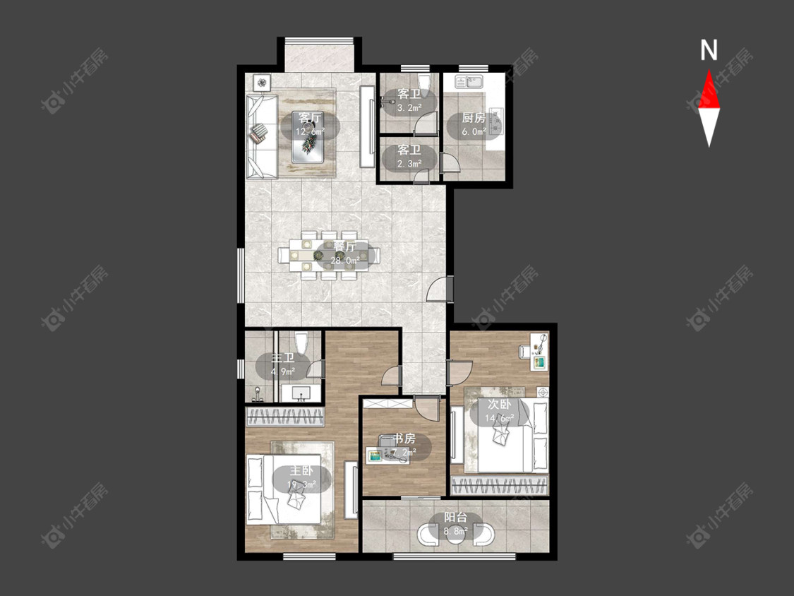 常州朗诗国际在售二手房源户型图_小牛看房