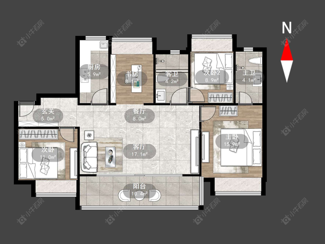 常州碧桂园翡丽都会在售二手房源户型图_小牛看房