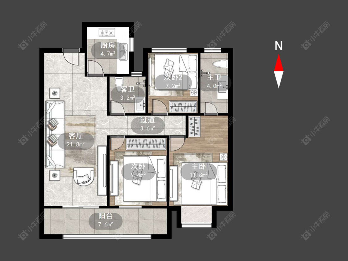 常州光明当代拾光里在售二手房源户型图_小牛看房