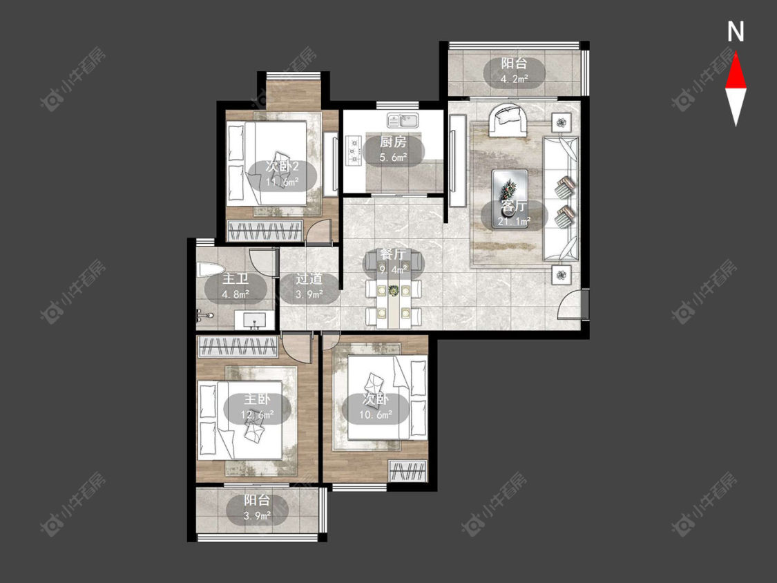 宝龙国际花园一期房源户型图 常州宝龙国际花园一期在售二手房源户型图_小牛看房