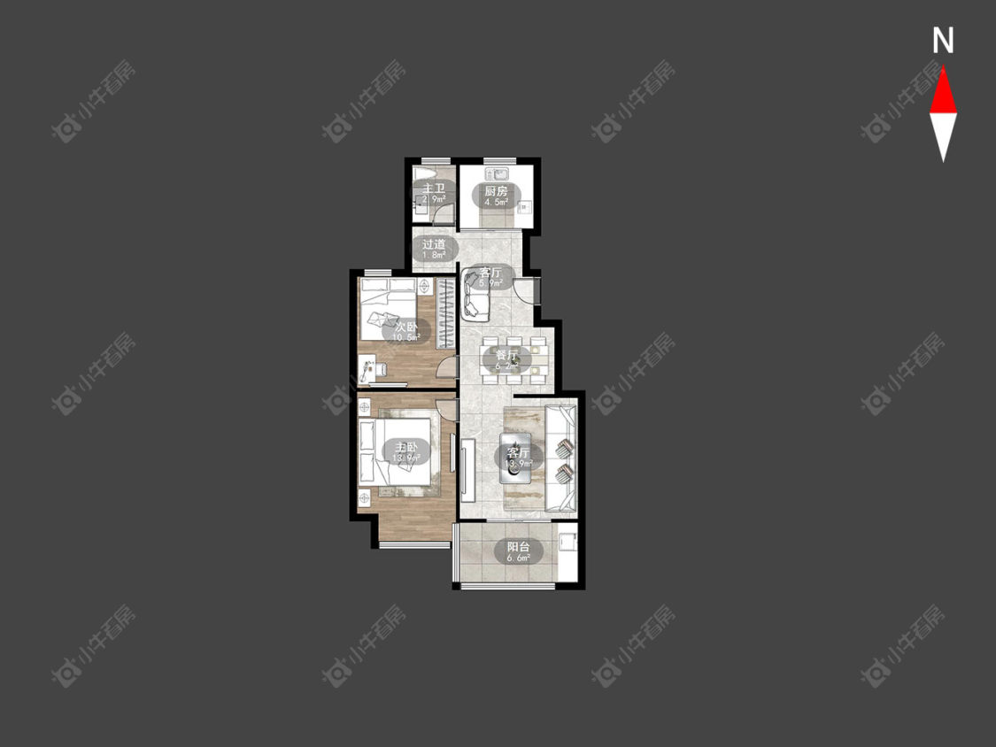 常州金色领寓在售二手房房源户型图_小牛看房