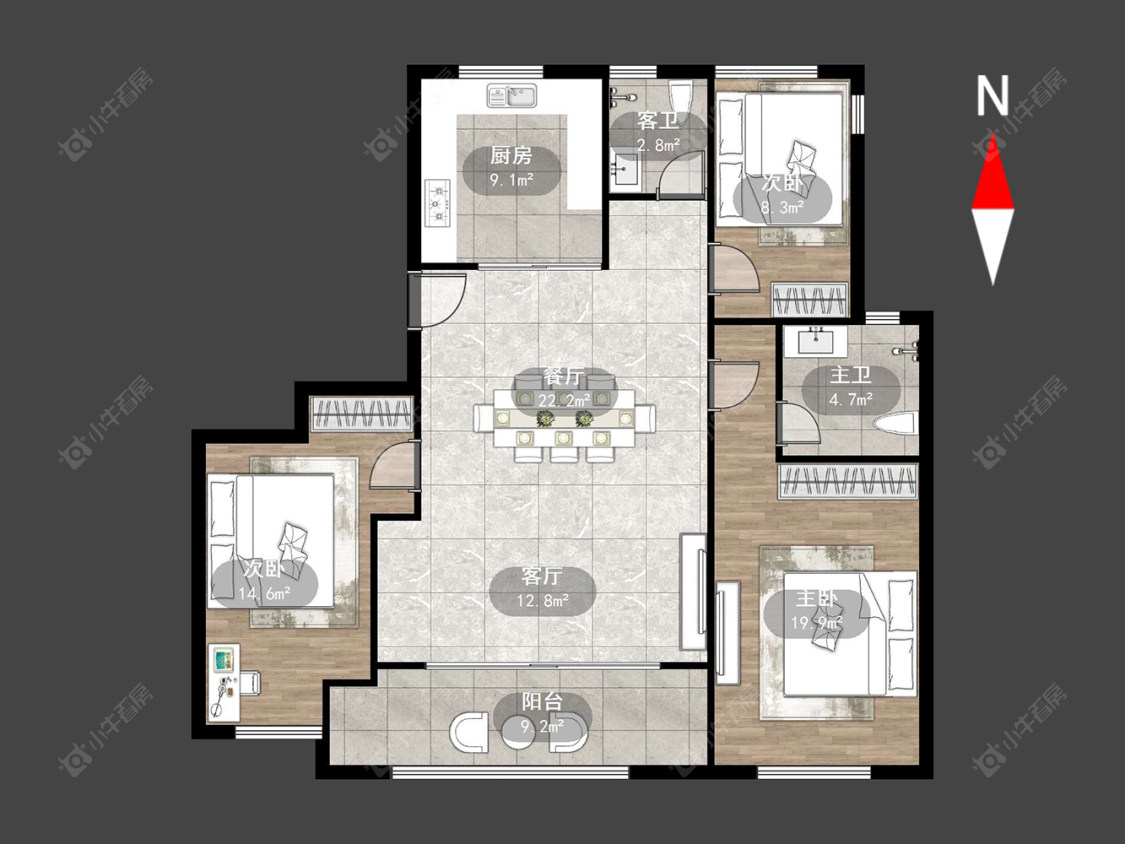 常州路劲雅居乐城市万象在售二手房源户型图_小牛看房