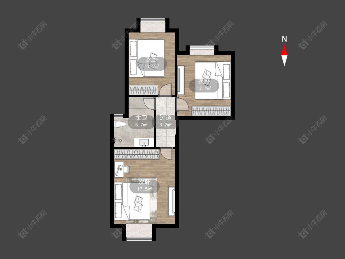 常州城南花园在售二手房源户型图_小牛看房