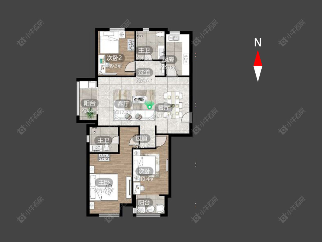 清水湾花园三期房源户型图 常州清水湾花园三期在售二手房源户型图_小牛看房