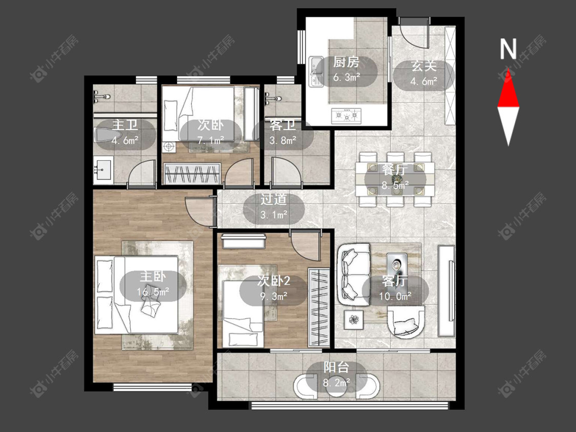 常州保利大都汇在售二手房源户型图_小牛看房