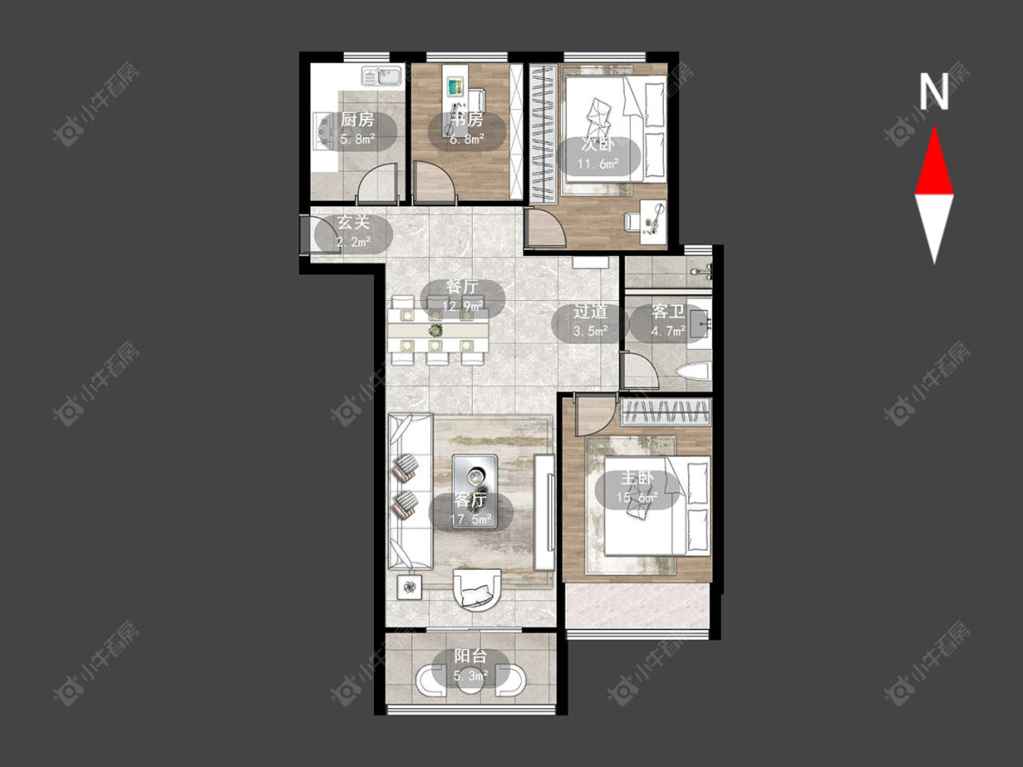 常州德禾豪景在售二手房源户型图_小牛看房