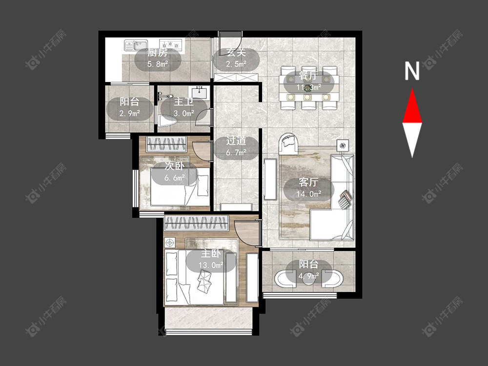星河丹堤五区房源户型图 常州星河丹堤五区在售二手房源户型图_小牛看房