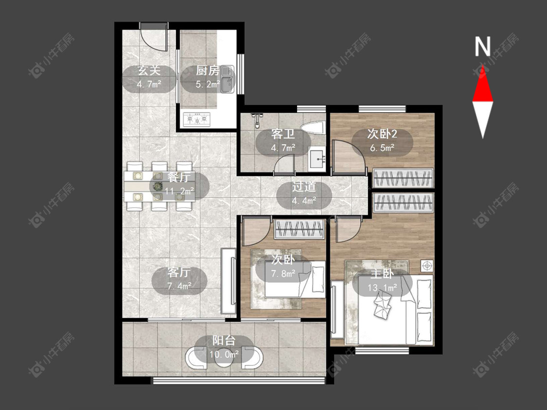 旭辉都会江来房源户型图 常州旭辉都会江来在售二手房源户型图_小牛看房