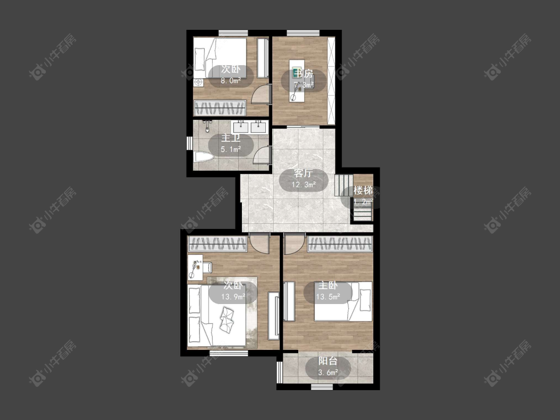 丹阳河畔花园在售二手房源户型图_小牛看房