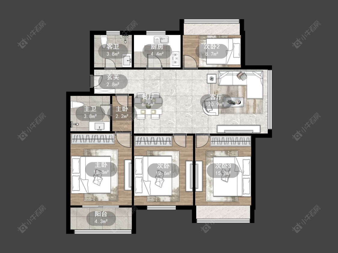 常州百馨西苑一二期在售二手房源户型图_小牛看房