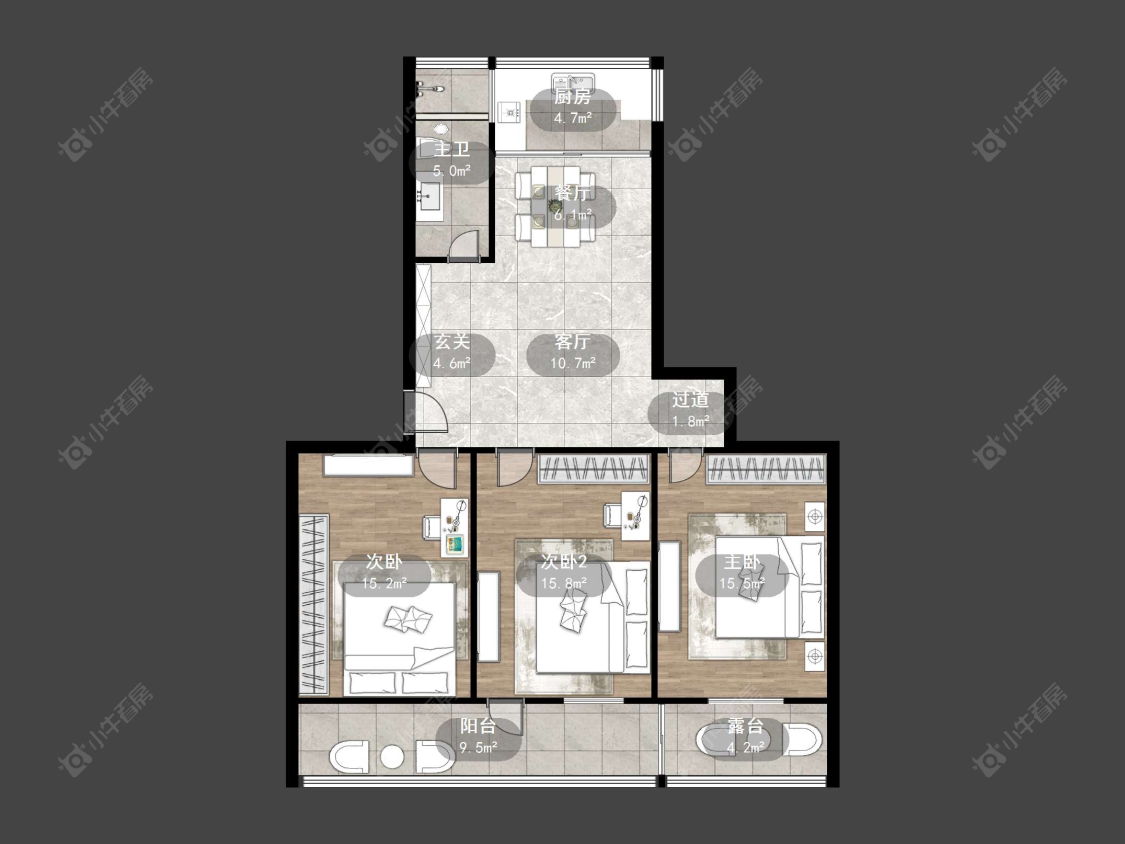 常州东风建筑公司住宅楼在售二手房房源户型图_小牛看房