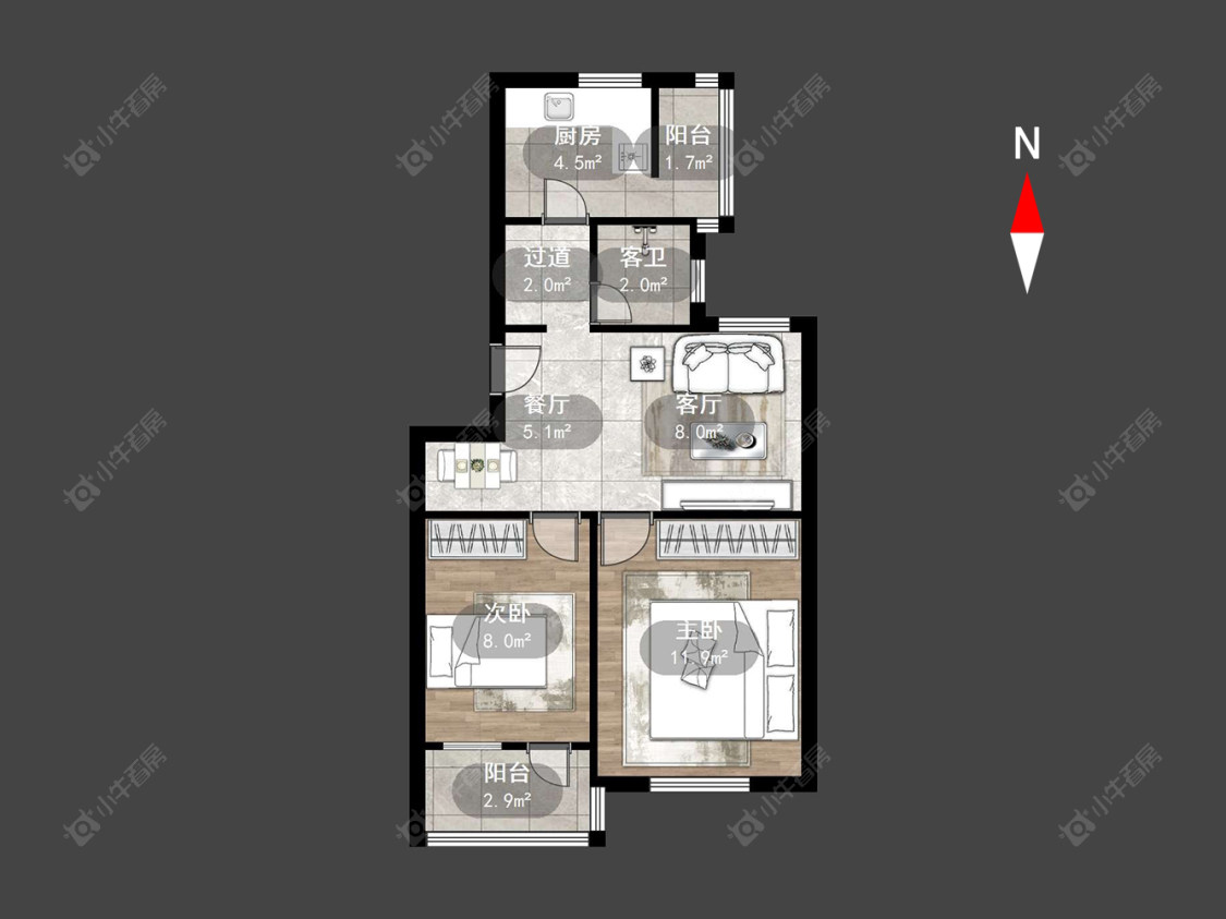常州红梅西村在售二手房源户型图_小牛看房