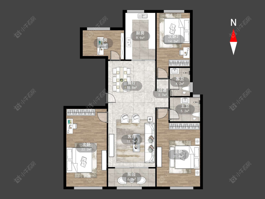 常州凤凰湖花园在售二手房源户型图_小牛看房