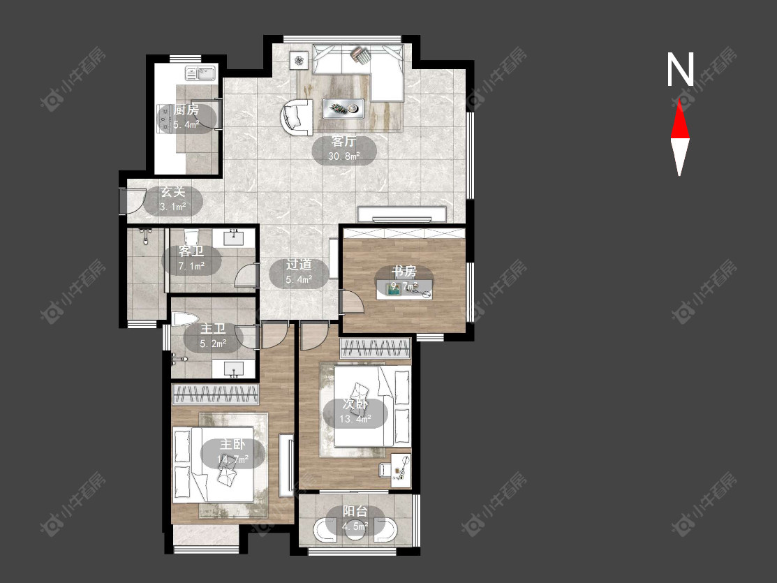 常州府河名居在售二手房源户型图_小牛看房