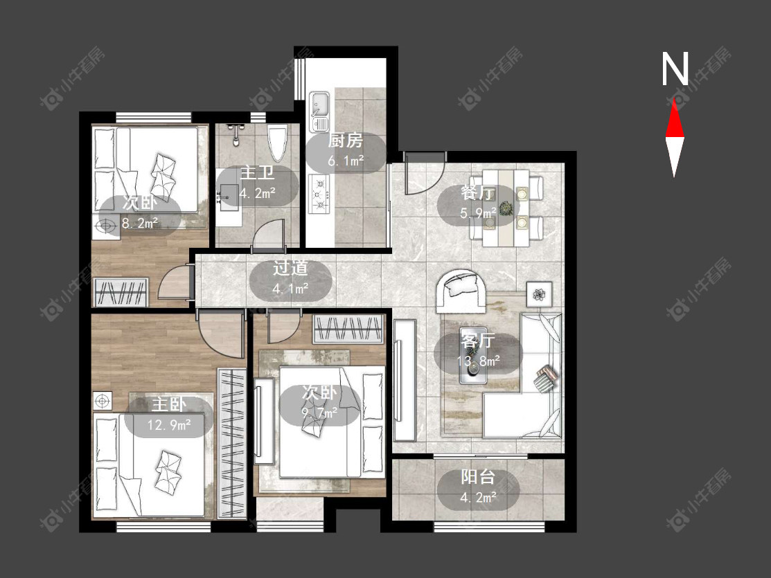 中海凤凰熙岸房源户型图 常州中海凤凰熙岸在售二手房源户型图_小牛看房