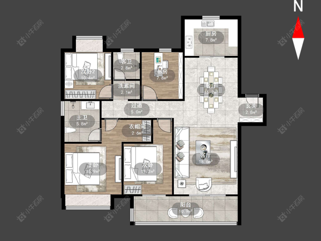 常州吾悦广场(天宁)在售二手房源户型图_小牛看房