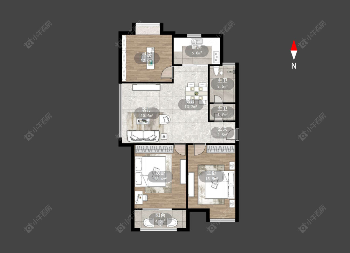 九洲新家园房源户型图 常州九洲新家园在售二手房源户型图_小牛看房