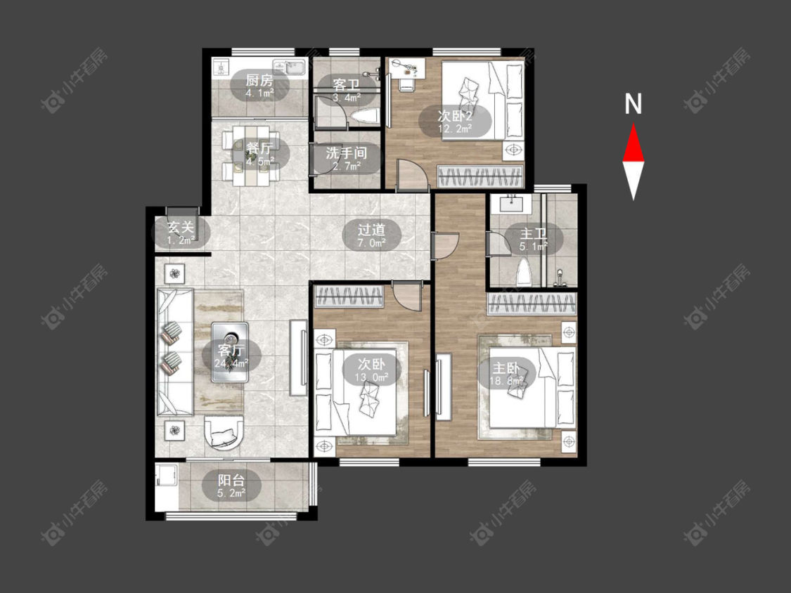 常州百馨苑南苑在售二手房源户型图_小牛看房