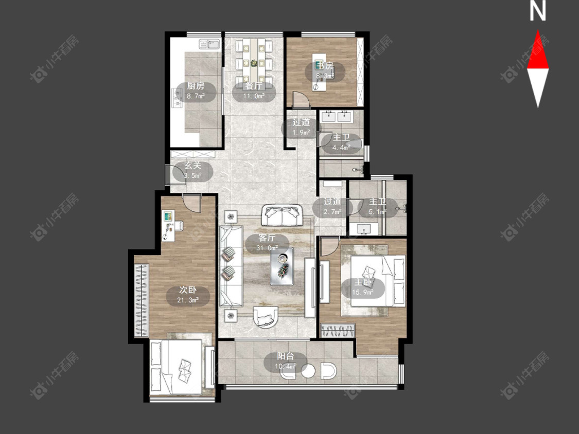 常州舜溪荣府在售二手房源户型图_小牛看房