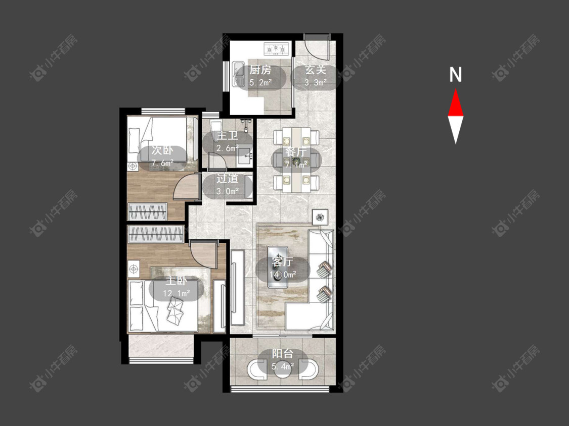 常州锦上香郡在售二手房源户型图_小牛看房