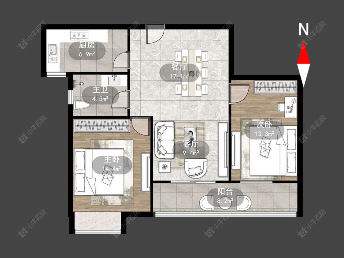 常州紫缘公寓在售二手房源户型图_小牛看房