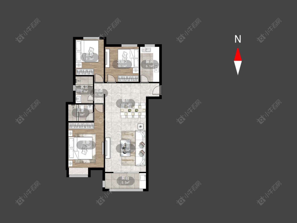 常州中海锦珑湾在售二手房源户型图_小牛看房