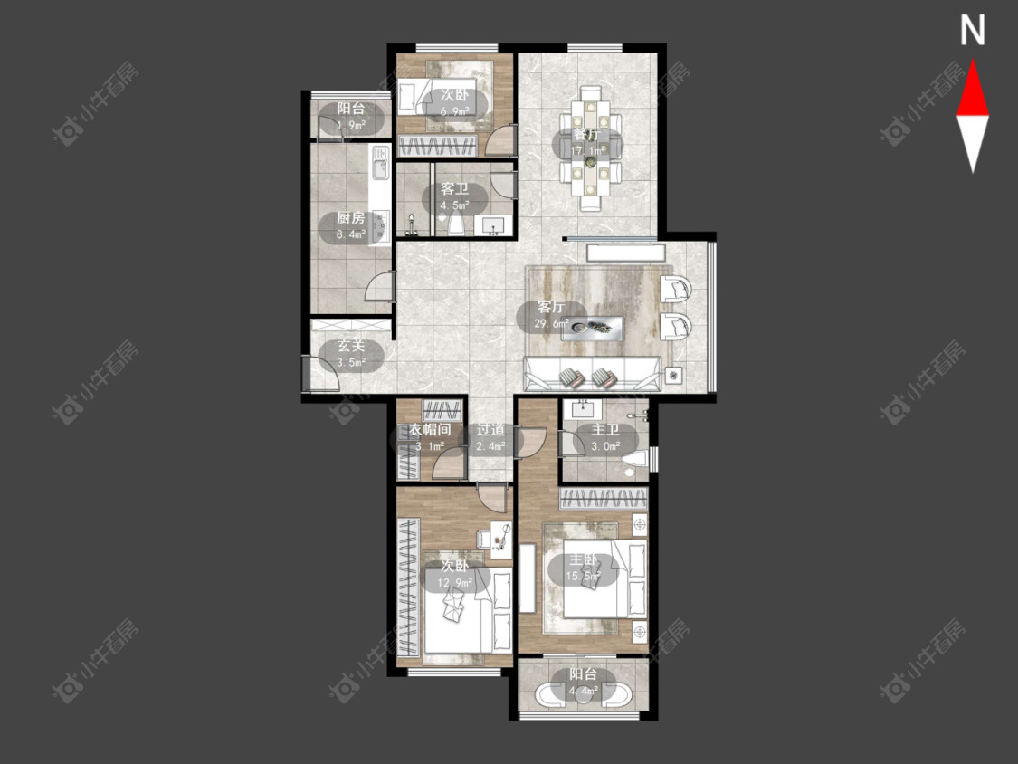 常州京城豪苑南区在售二手房源户型图_小牛看房