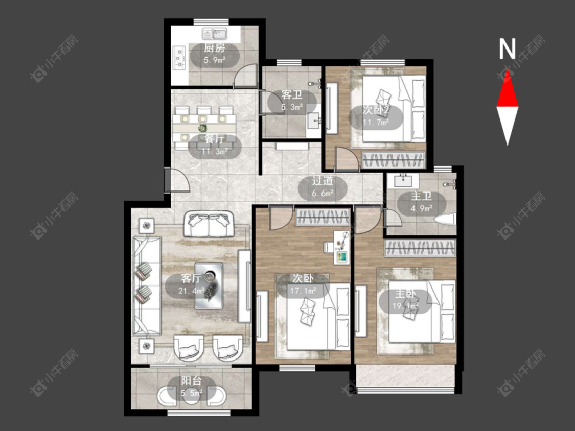 顺园八村北区房源户型图 常州顺园八村北区在售二手房源户型图_小牛看房