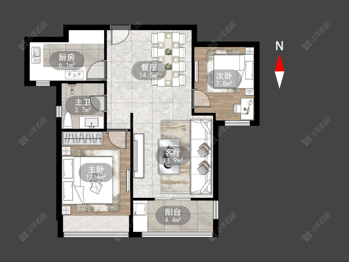 常州清水湾花园一期在售二手房源户型图_小牛看房