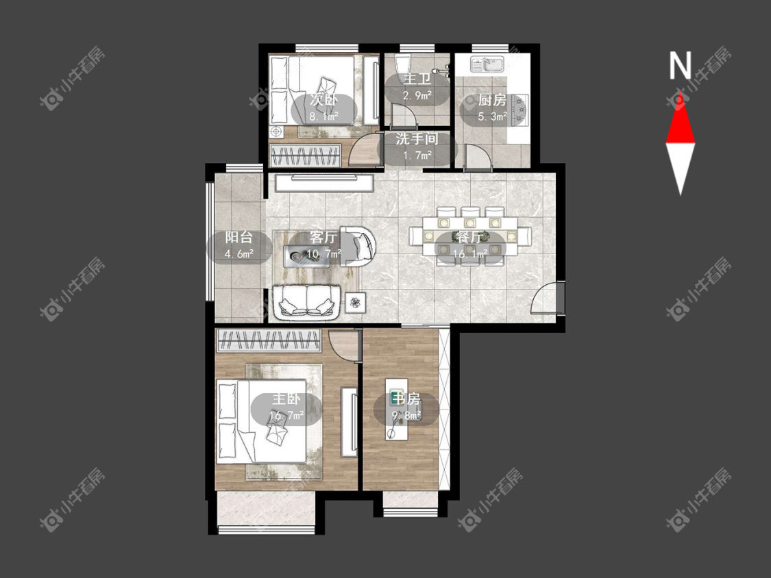 常州五洲国际在租房源户型图_小牛看房