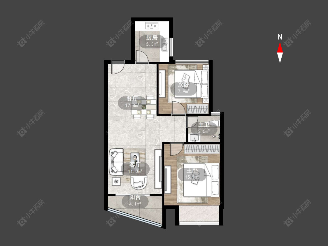 常州翡丽蓝湾在售二手房源户型图_小牛看房