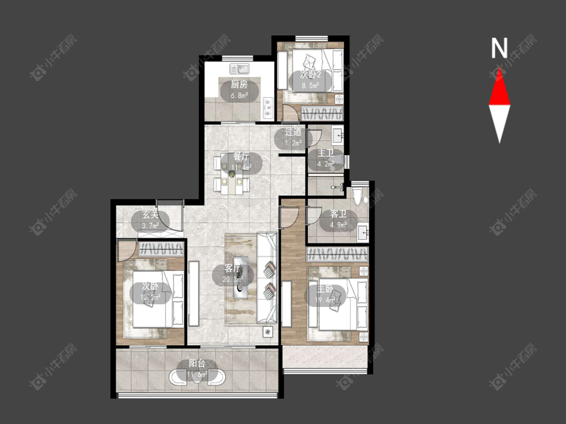 常州朗诗熙华府在售二手房源户型图_小牛看房
