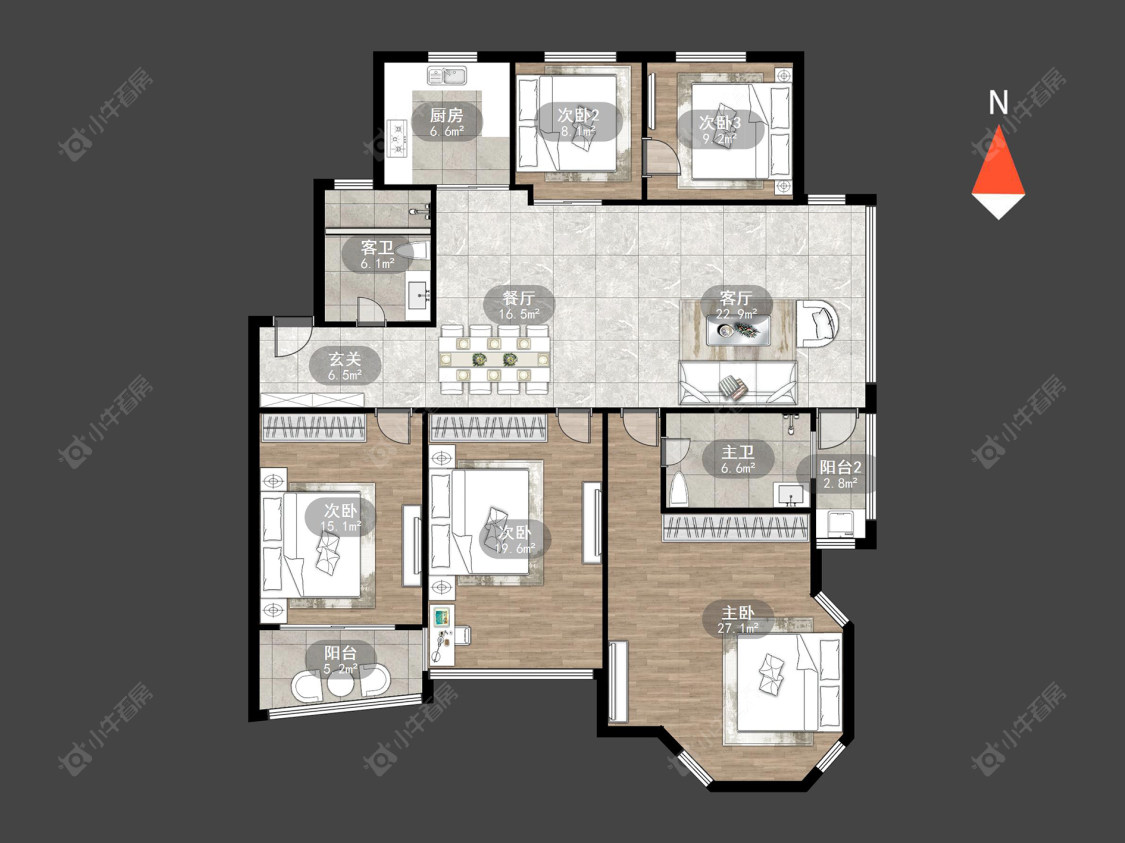 常州四季新城南苑在售二手房源户型图_小牛看房