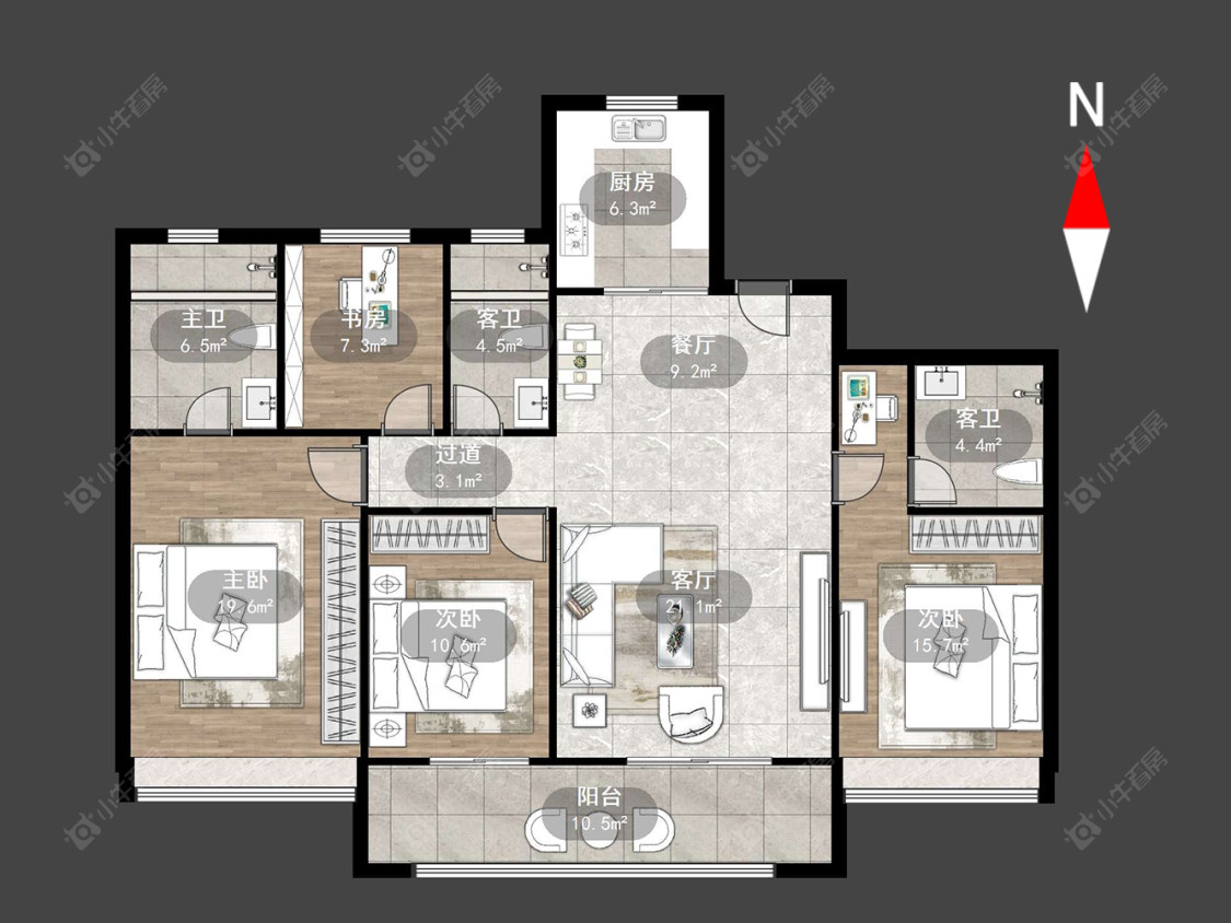 常州邹新花园D区在售二手房源户型图_小牛看房