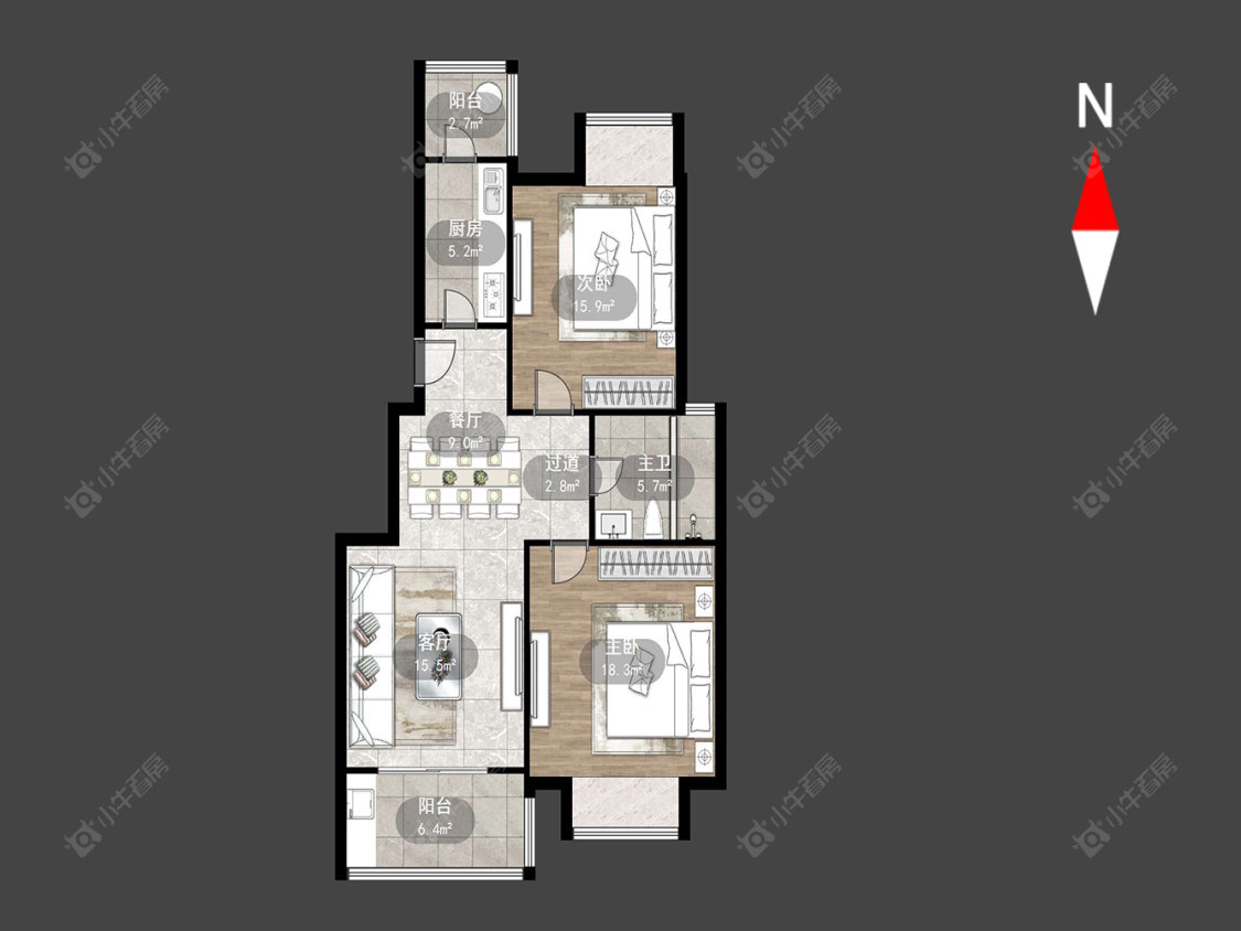 玉龙湾花园房源户型图 常州玉龙湾花园在售二手房源户型图_小牛看房