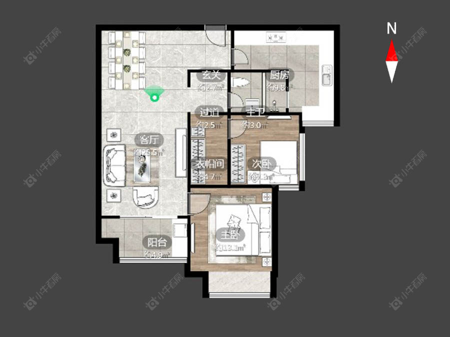 星河丹堤五区房源户型图 常州星河丹堤五区在售二手房源户型图_小牛看房