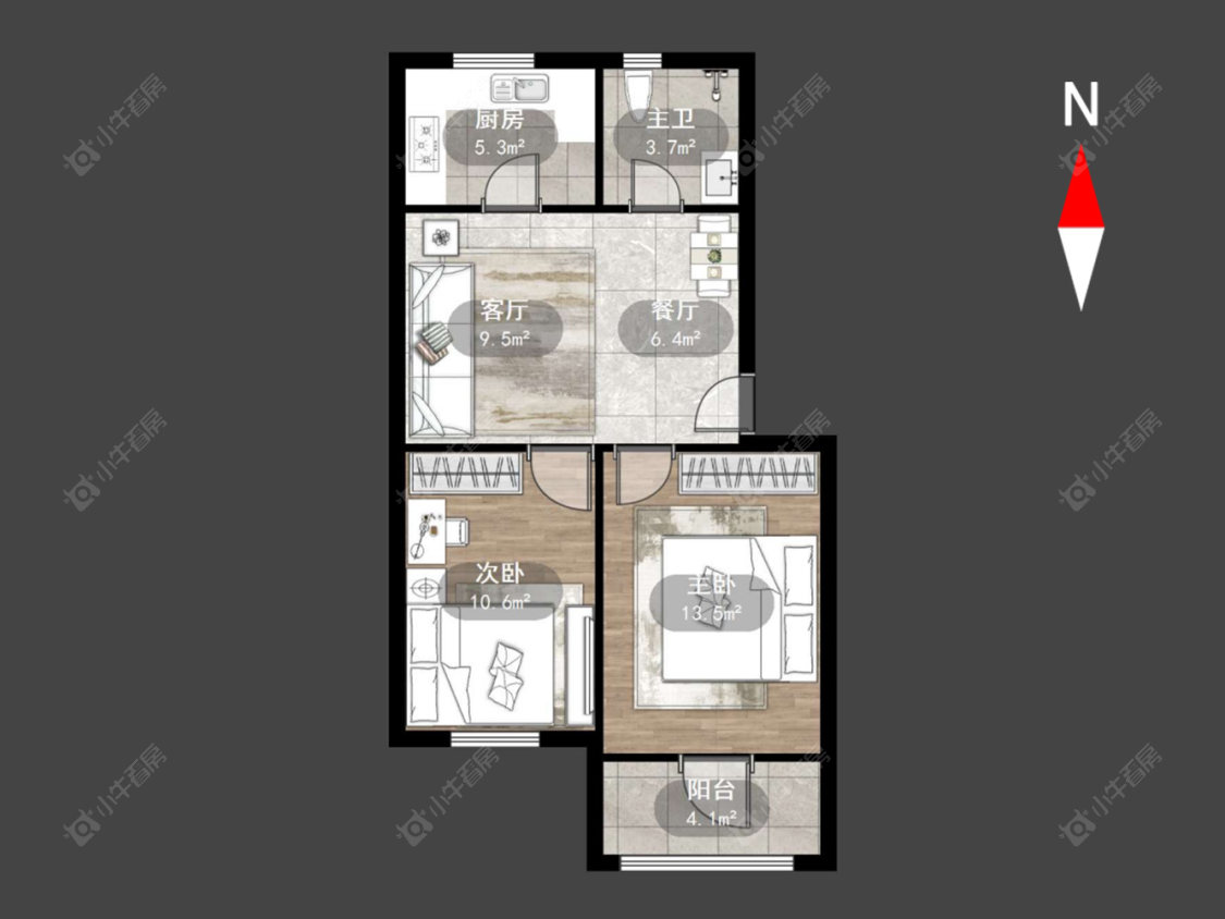 常州工房北区在售二手房源户型图_小牛看房