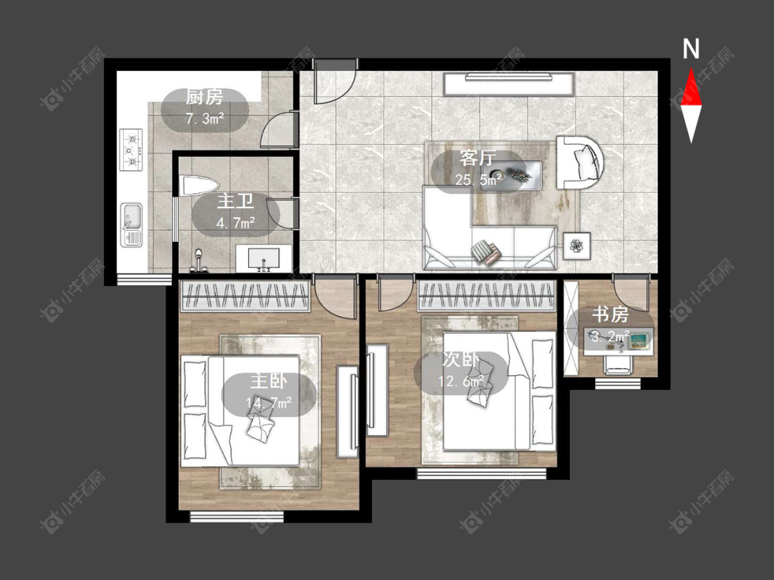 常州世纪华城西区在售二手房源户型图_小牛看房