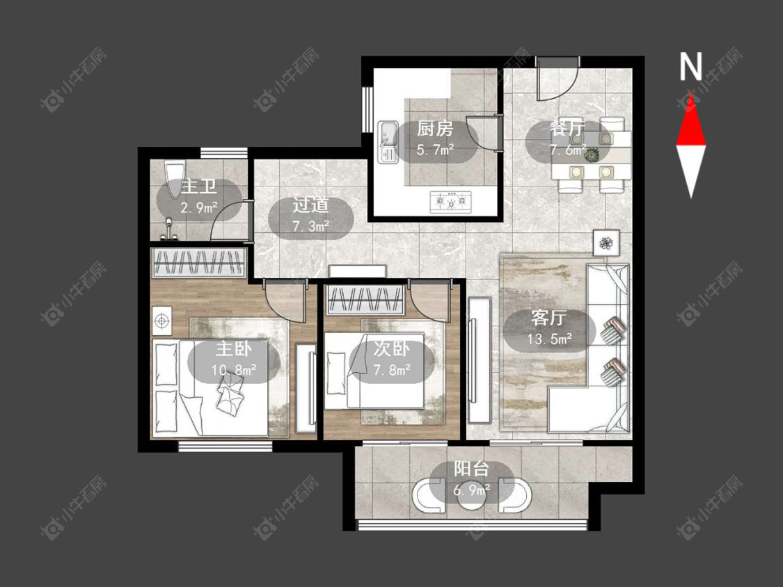 常州观湖名轩在售二手房源户型图_小牛看房