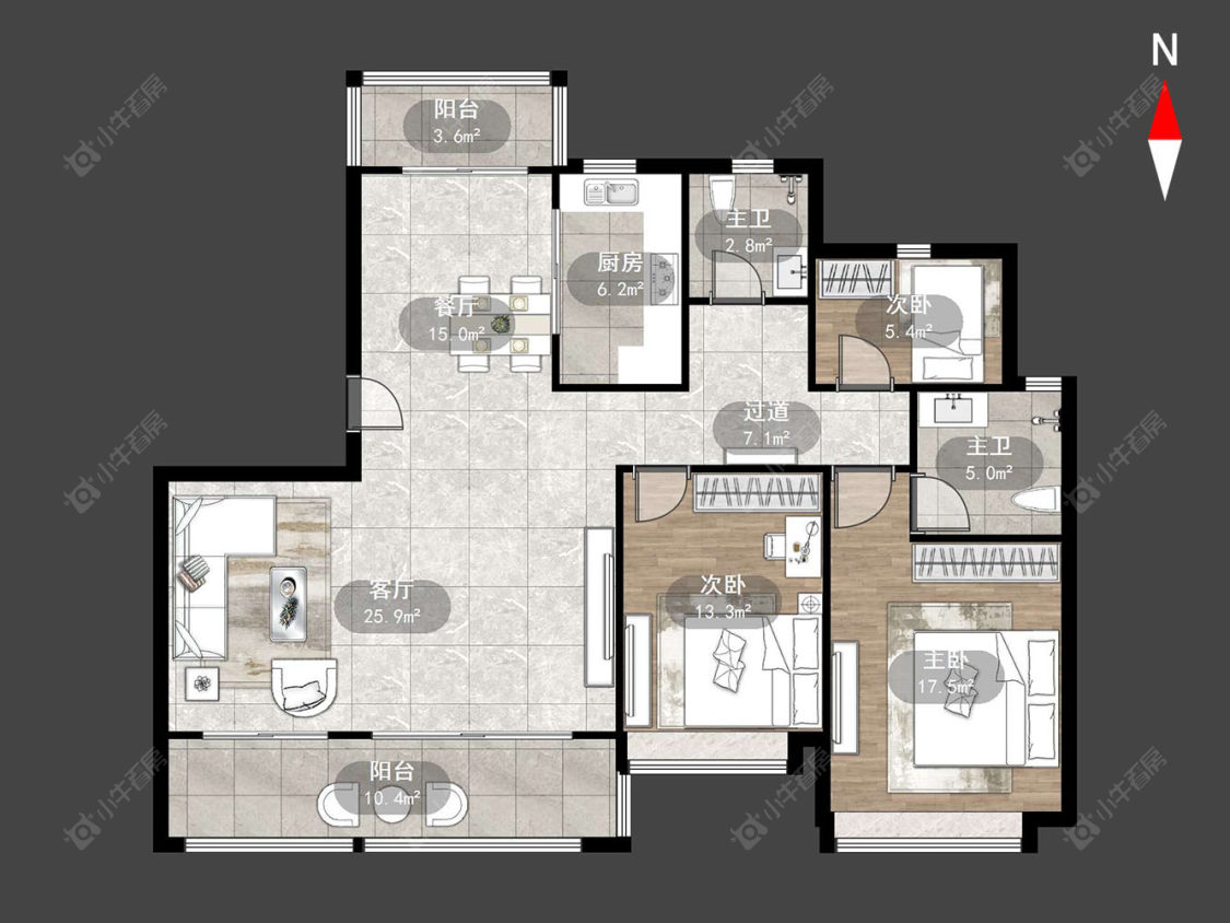 雅居乐路劲棠颂房源户型图 常州雅居乐路劲棠颂在售二手房源户型图_小牛看房